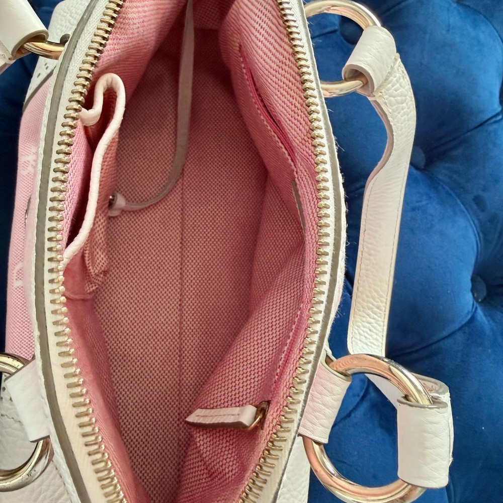 Dooney & Bourke Pink and White Satchel - Picture 5 of 7